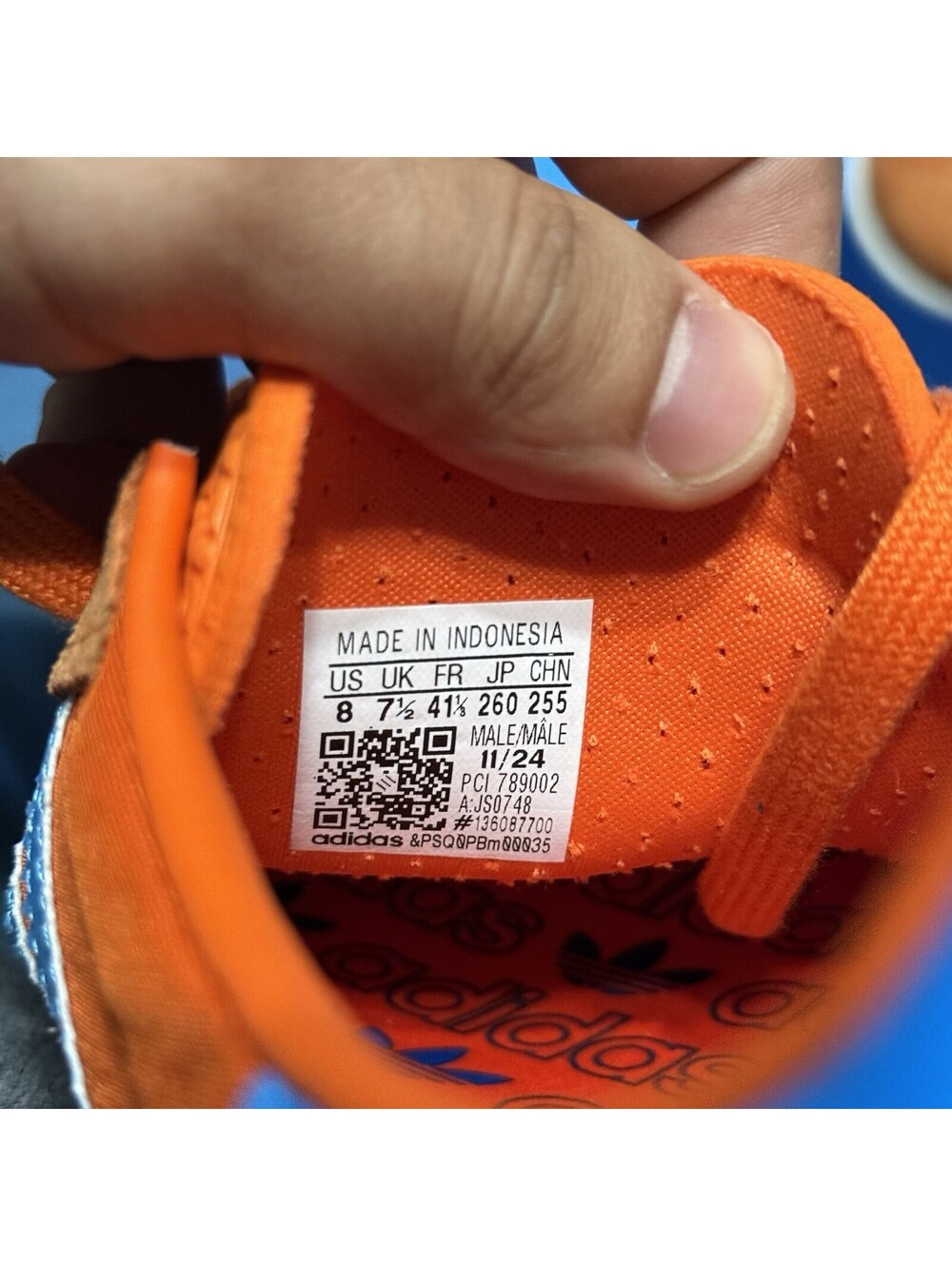 Adidas SL72 RS Collegiate Orange Bright Blue NY Mets/Knicks Shoes JS0748 Men’s 8 - Picture 6 of 7